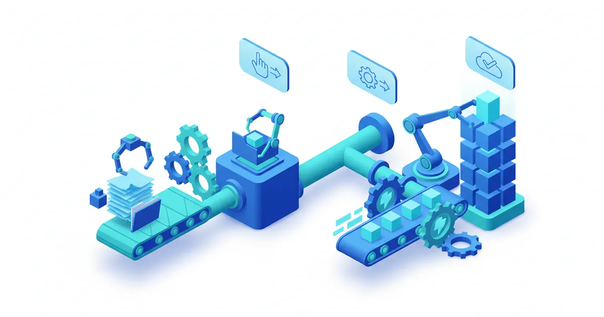 Illustration for Automatización de flujos de trabajo documentales — Automatización