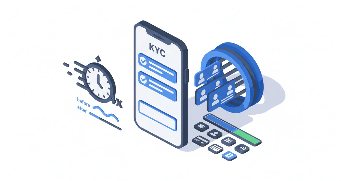 Illustration for Case study: a fintech cuts KYC onboarding time by 4x with CheckFile โ Industry