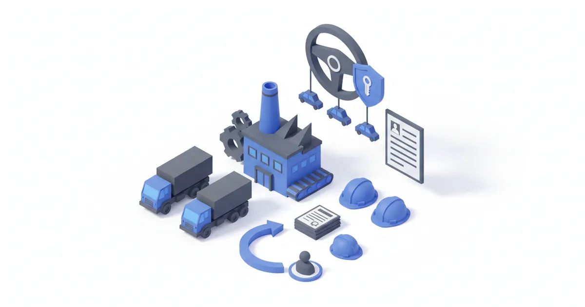 Illustration for Control de la licencia de conducir de empleados: autos propios — Industria