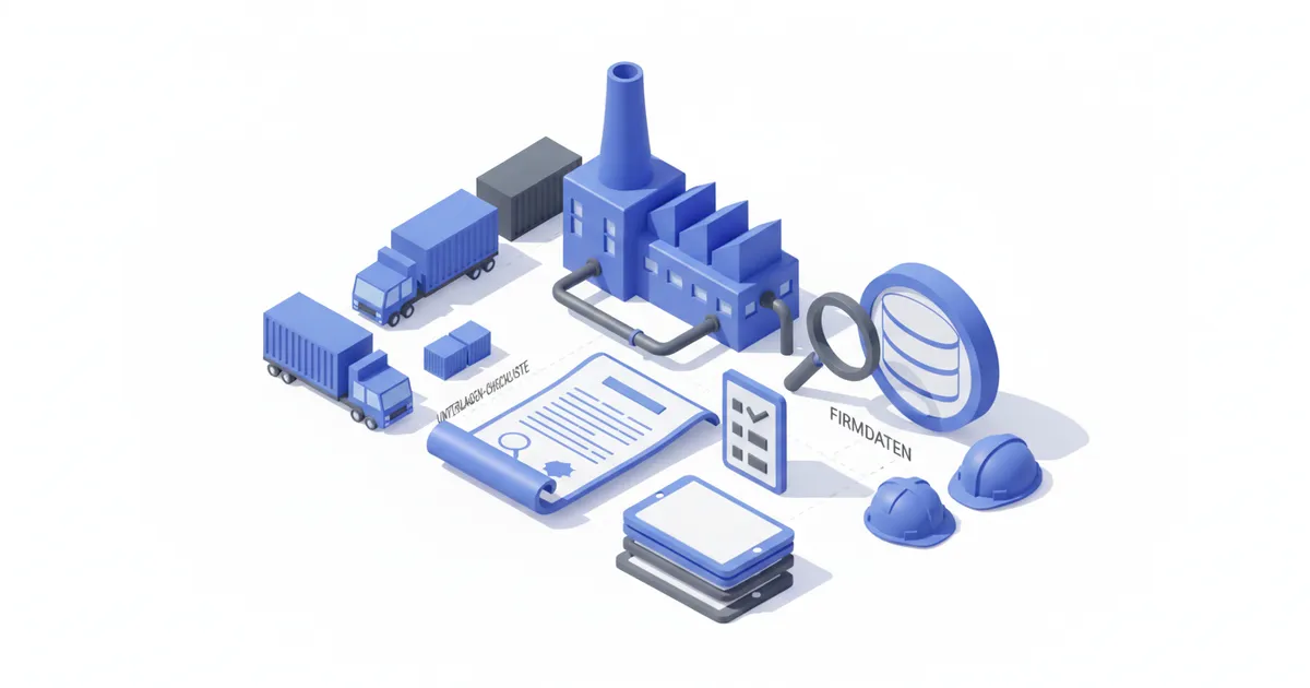 Illustration for Lieferanten-Onboarding: Unterlagen-Checkliste und Abgleich der Firmendaten — Branche